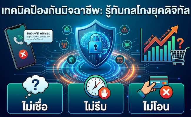 3 วิถี "ไม่" ให้รอดพ้นมิจฉาชีพ: ไม่เชื่อ ไม่รีบ ไม่โอน